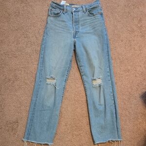 Levi's Light Blue Straight Leg Jeans